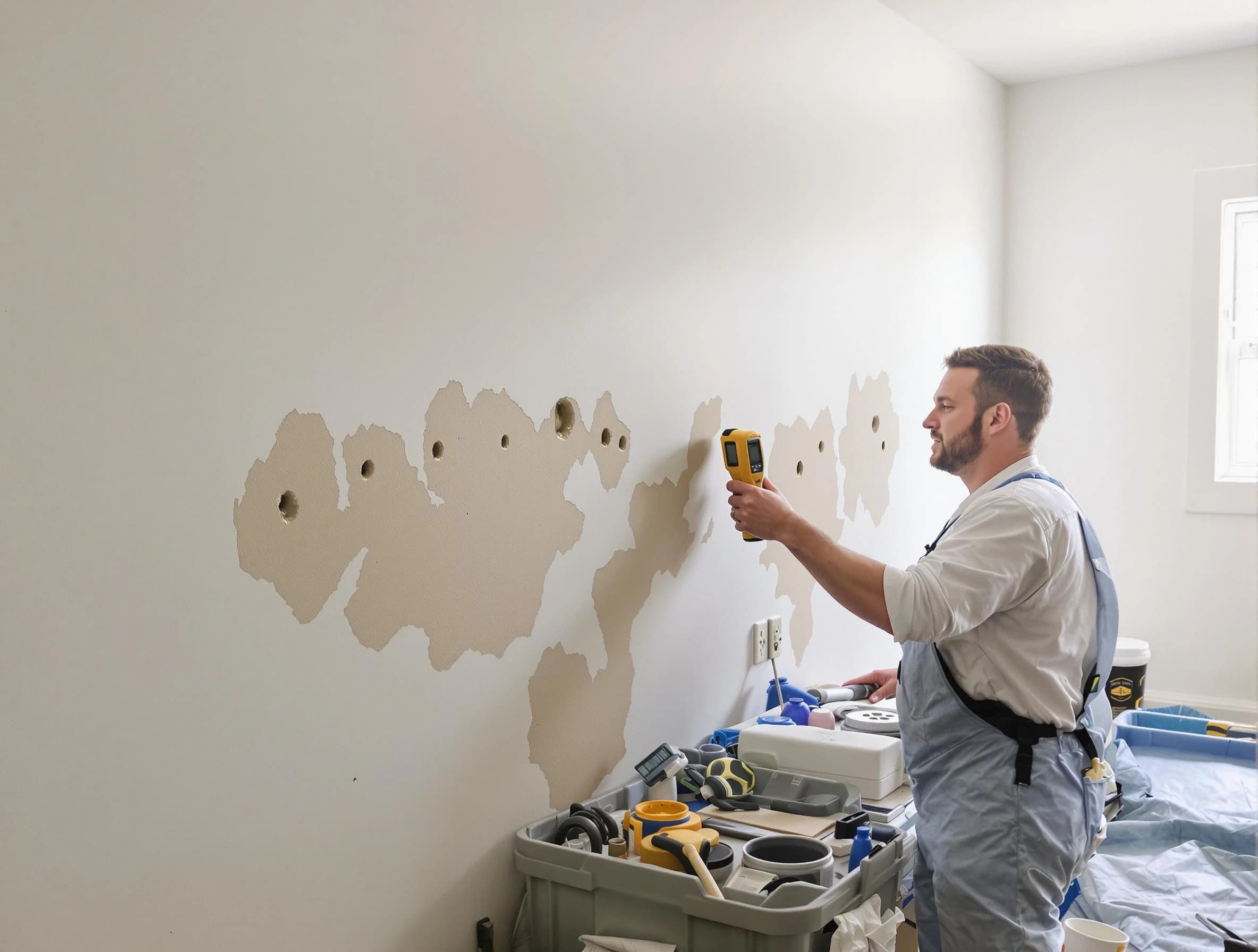 Phoenix House Painters repairing damaged drywall in Phoenix