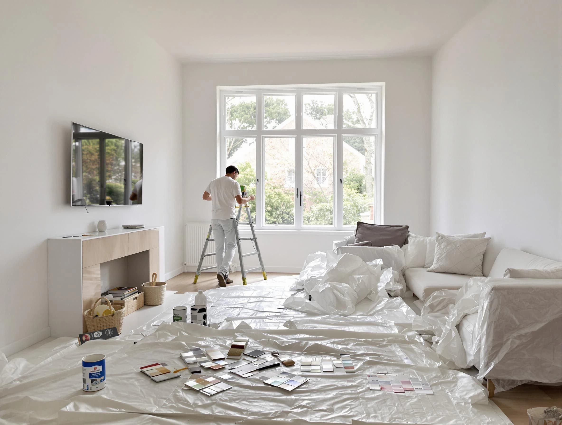 Phoenix House Painters professional applying interior paint in Phoenix, AZ